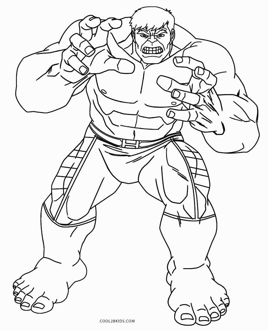 incredible hulk coloring pages