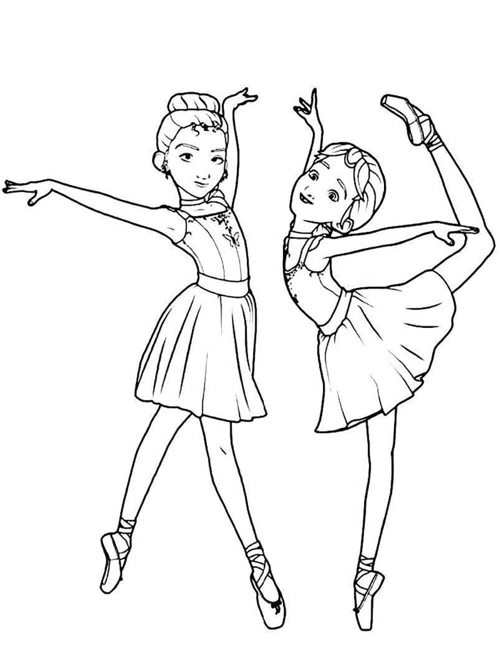 ballerina leap coloring pages