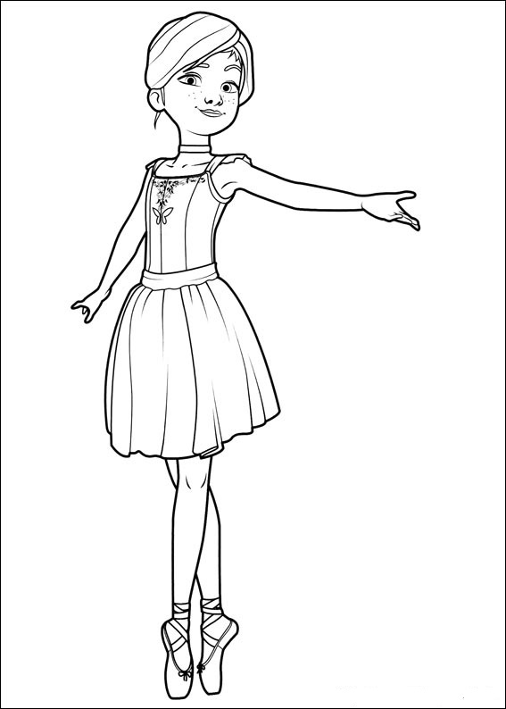 leap coloring pages of the girl