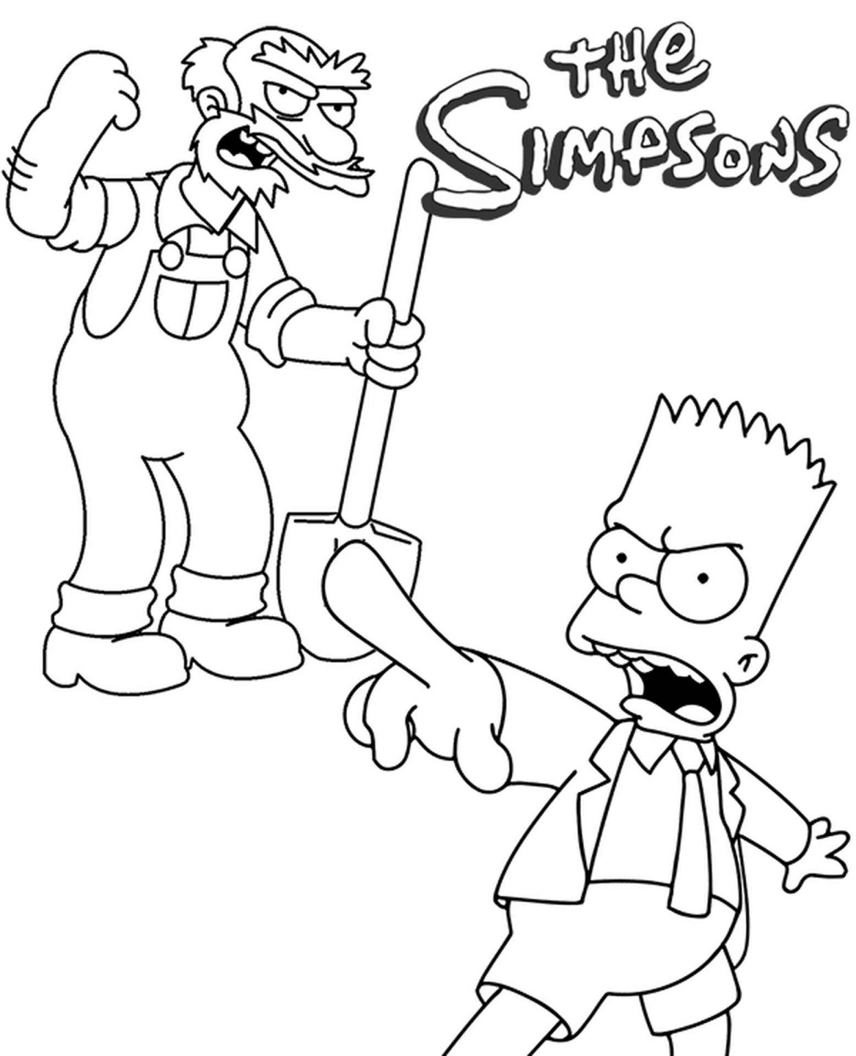 coloring pages of the simpsons