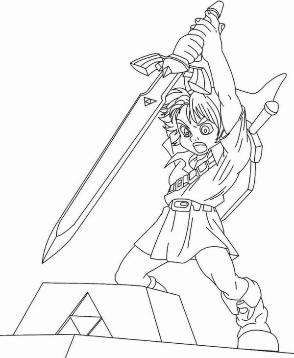 the legend of zelda coloring pages