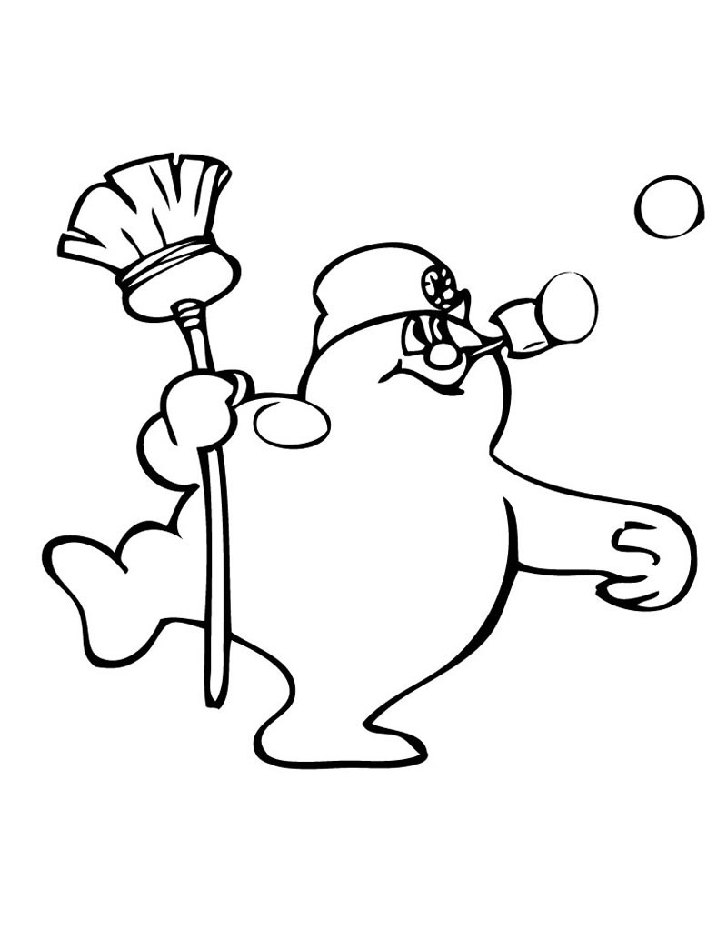 the snowman coloring pages