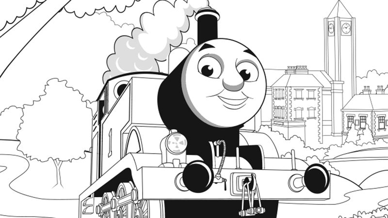 thomas the train coloring pages face