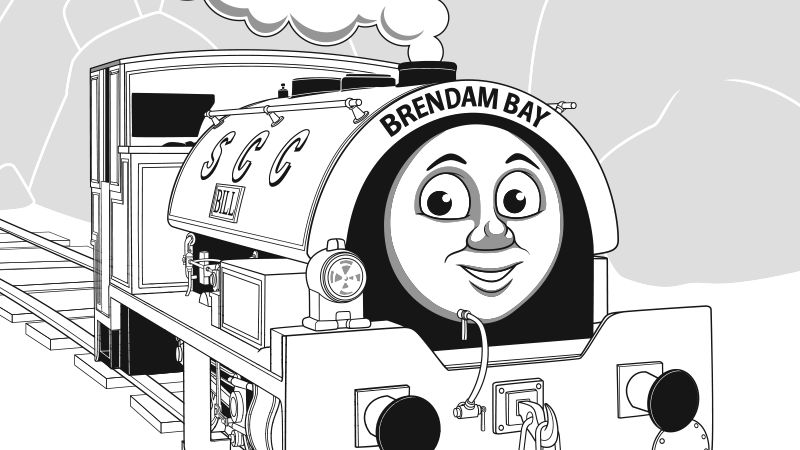 thomas the train coloring pages front