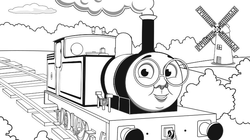 thomas the train coloring pages printable toby