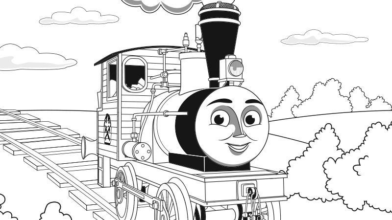 thomas the train coloring pages toby