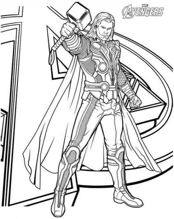 thor the avengers coloring pages