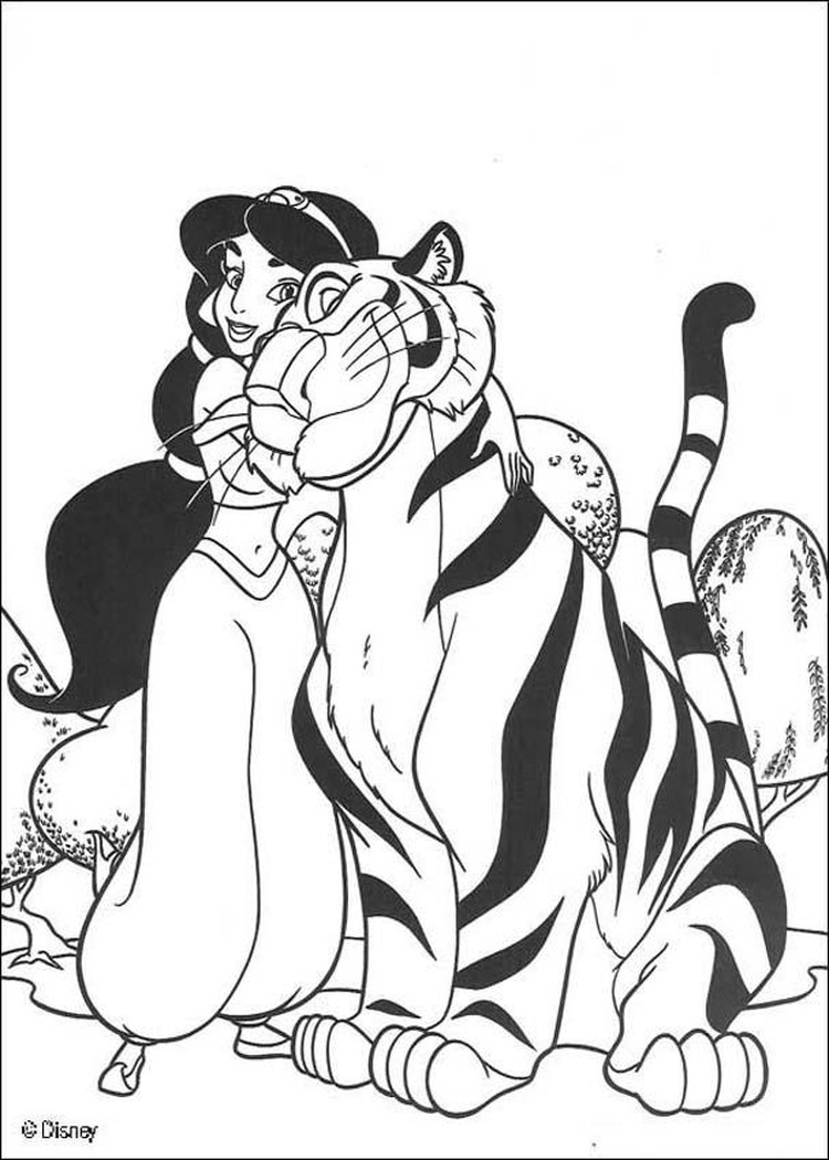 tiger from aladdin coloring pages