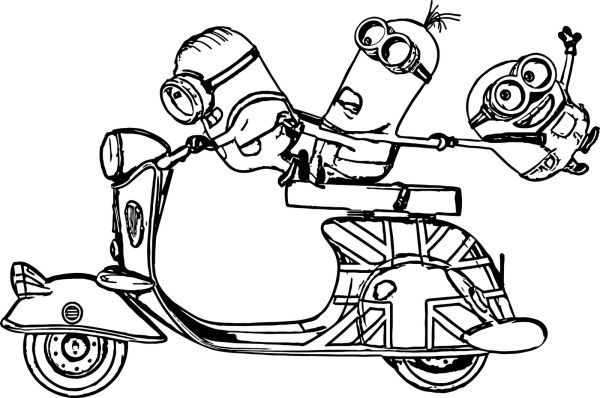 top vespa despicable me minions coloring pages