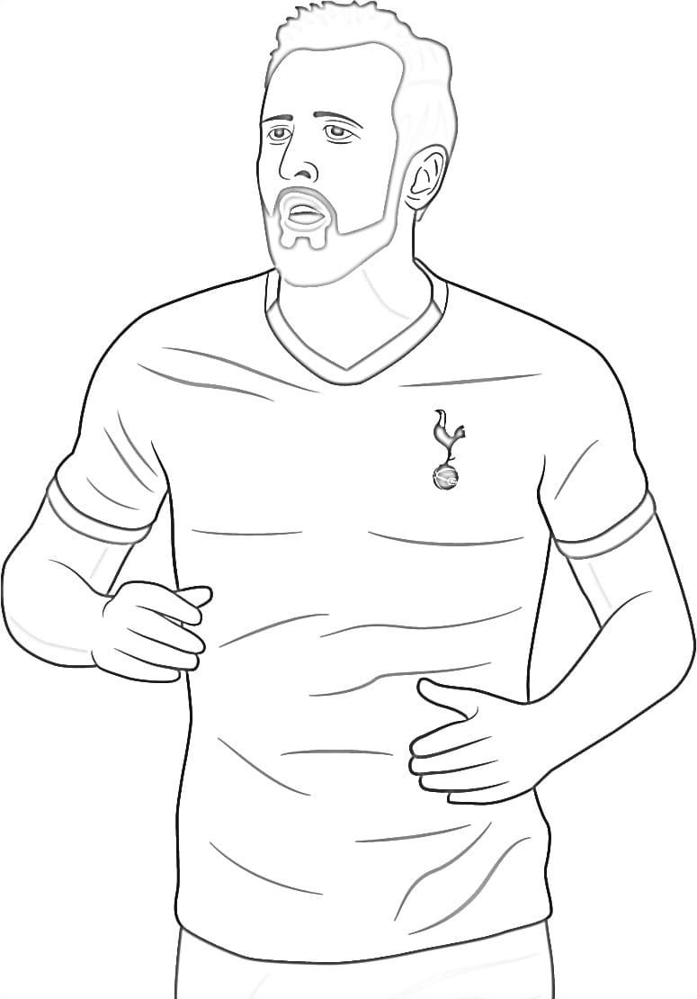 tottenham hotspur hary kane coloring pages