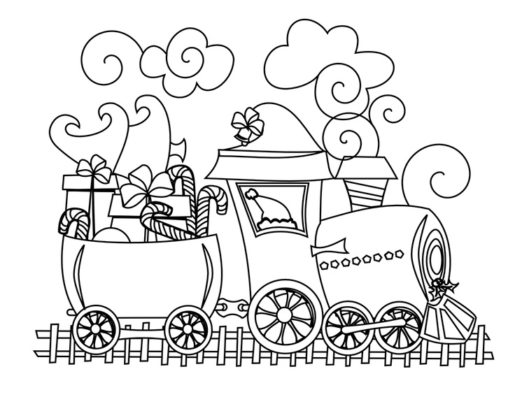 train coloring pages for kids