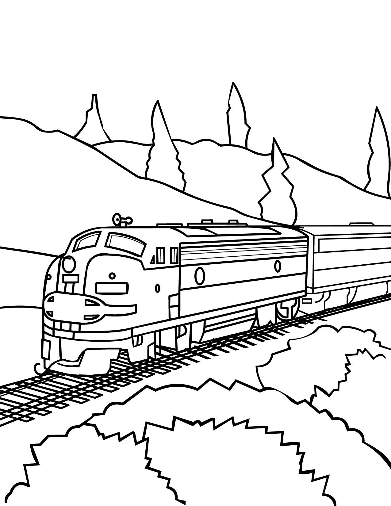 train coloring pages for toddlers