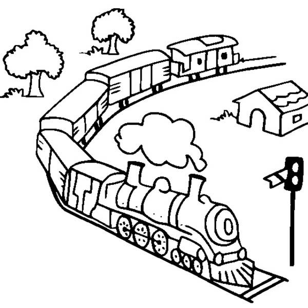 train coloring pages online free