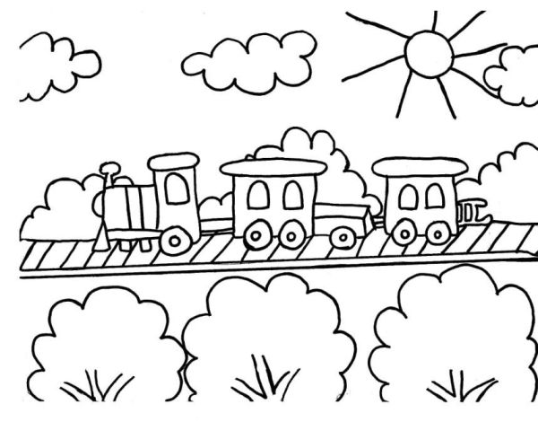 train coloring pages