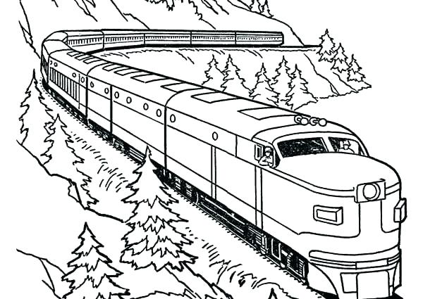 train pictures coloring pages