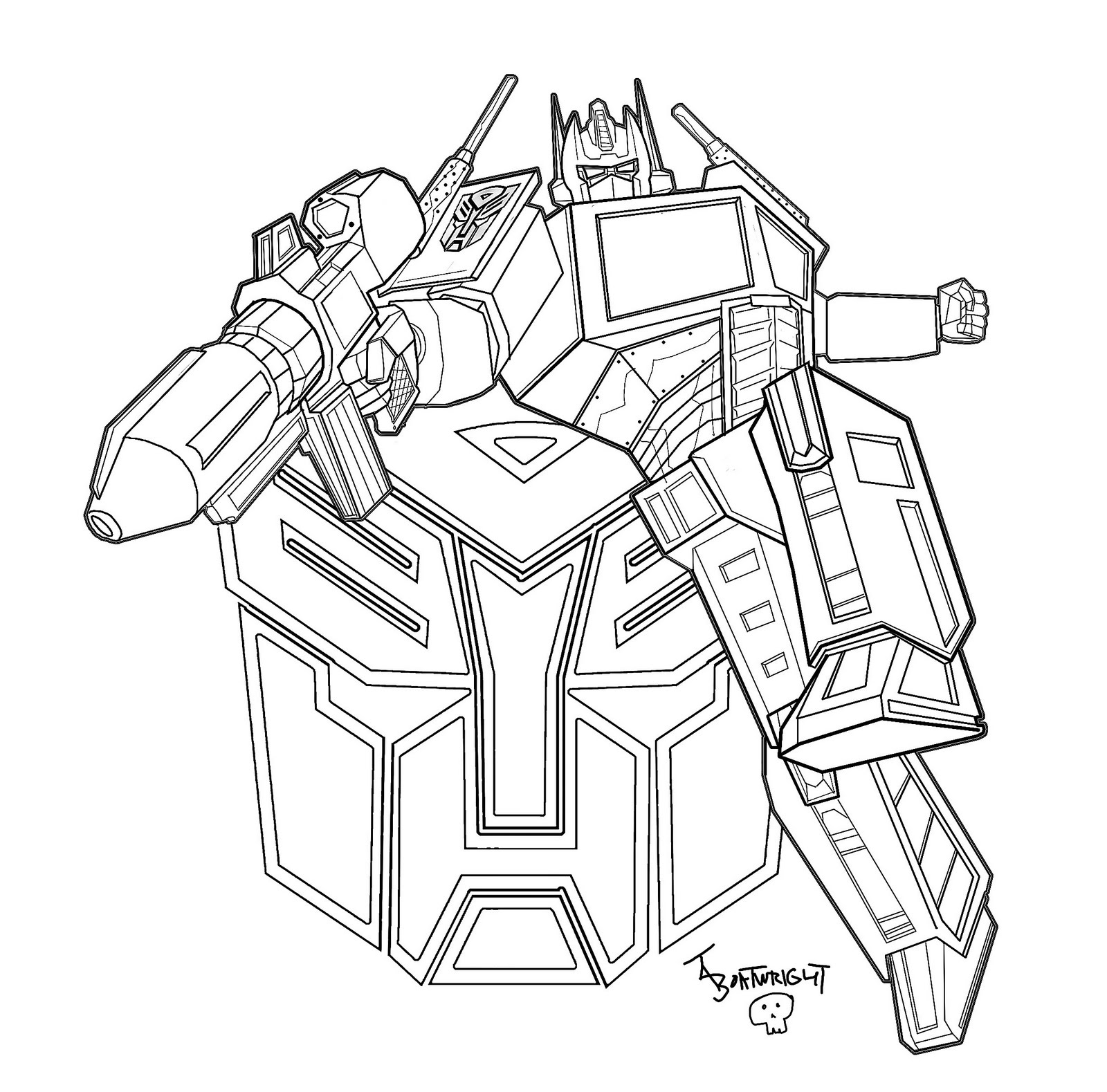 transformers coloring pages for kids
