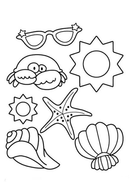 tropical beach coloring pages