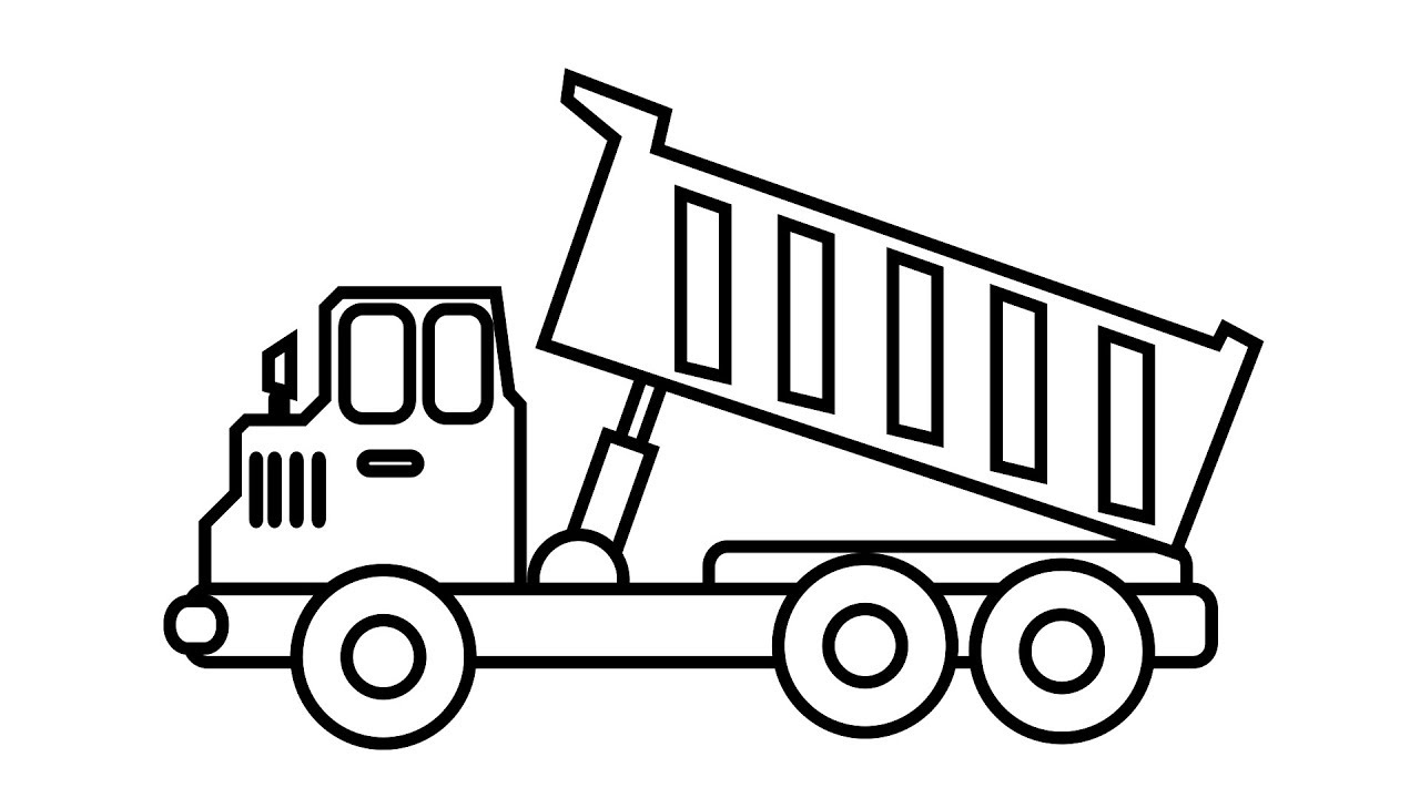 truck and trailer coloring pages