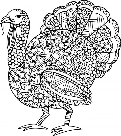 turkey coloring pages for adults