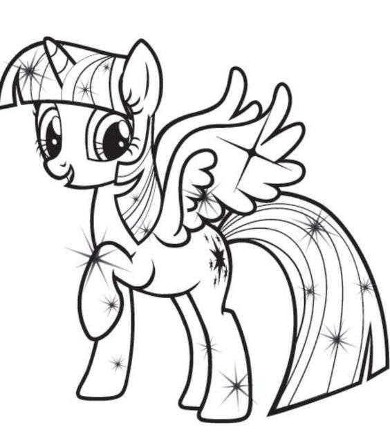 twilight pony coloring pages