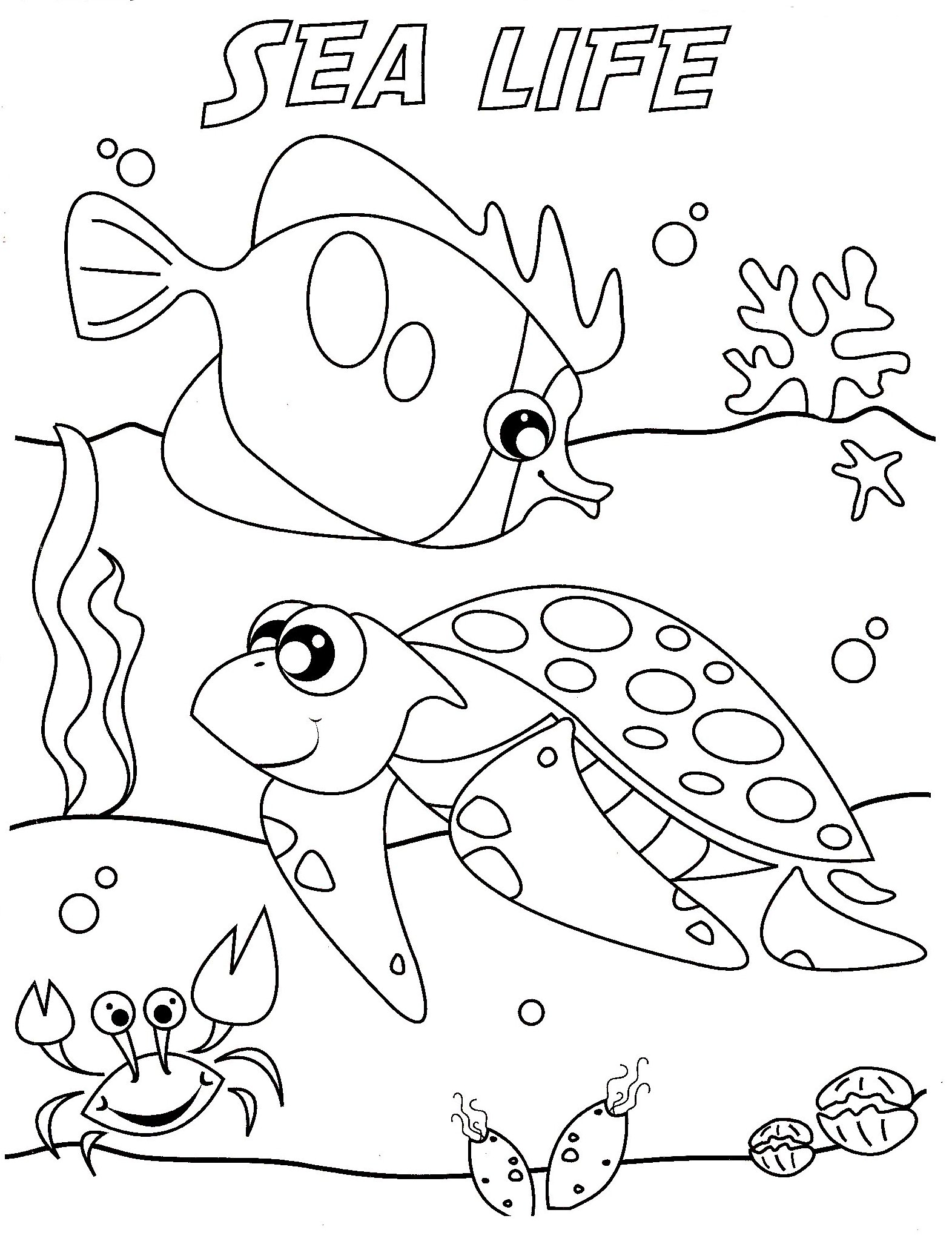 under the sea coloring pages