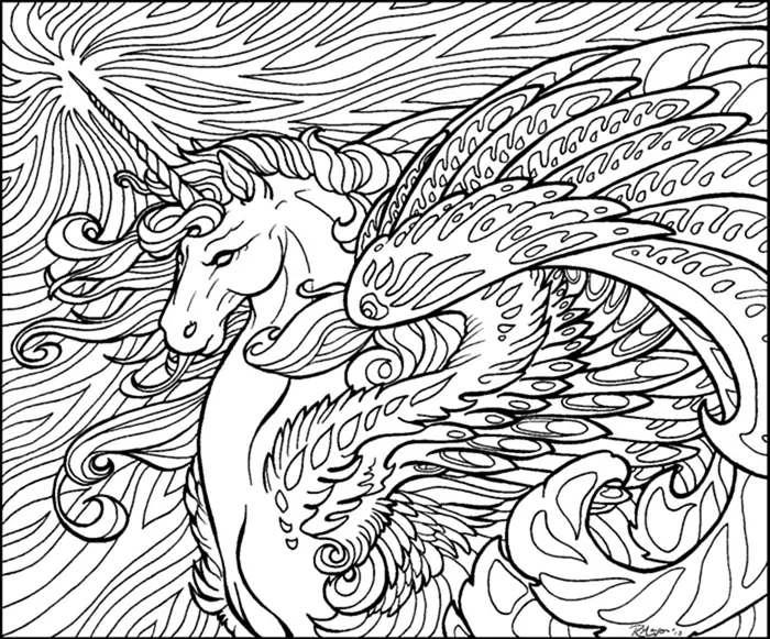 mandala unicorn coloring pages