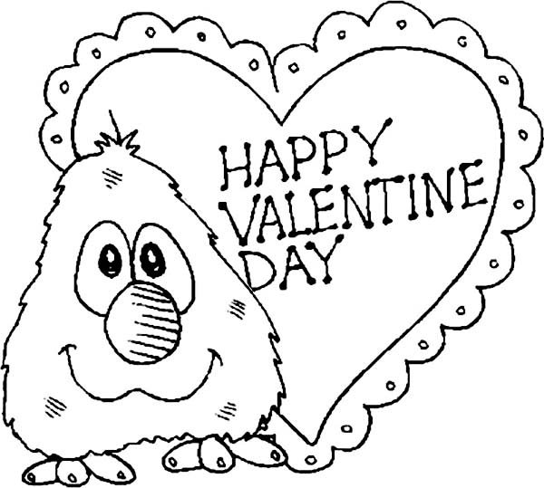 valentine cartoon coloring pages