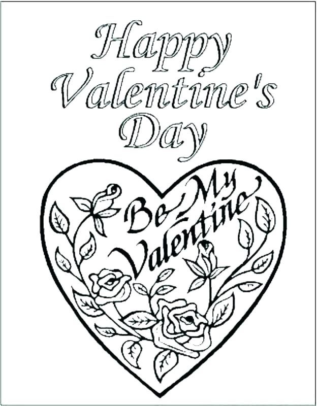 valentine free coloring pages