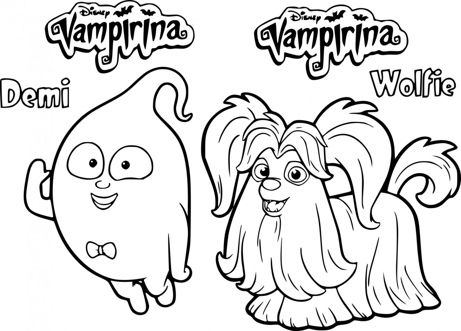 vampirina coloring pages to do online