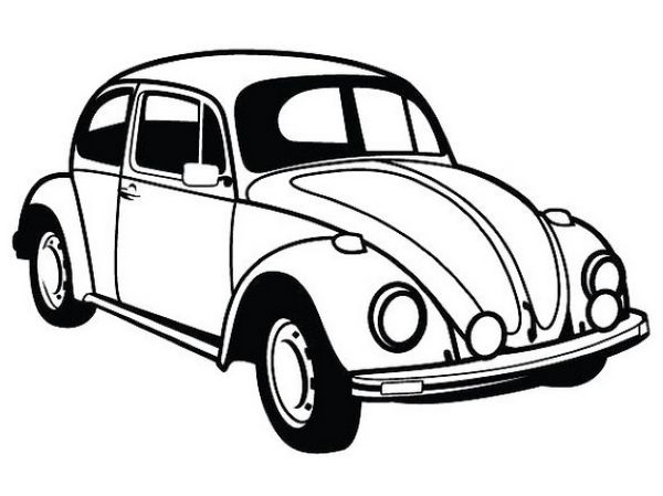 volkswagen beetle brand coloring sheet