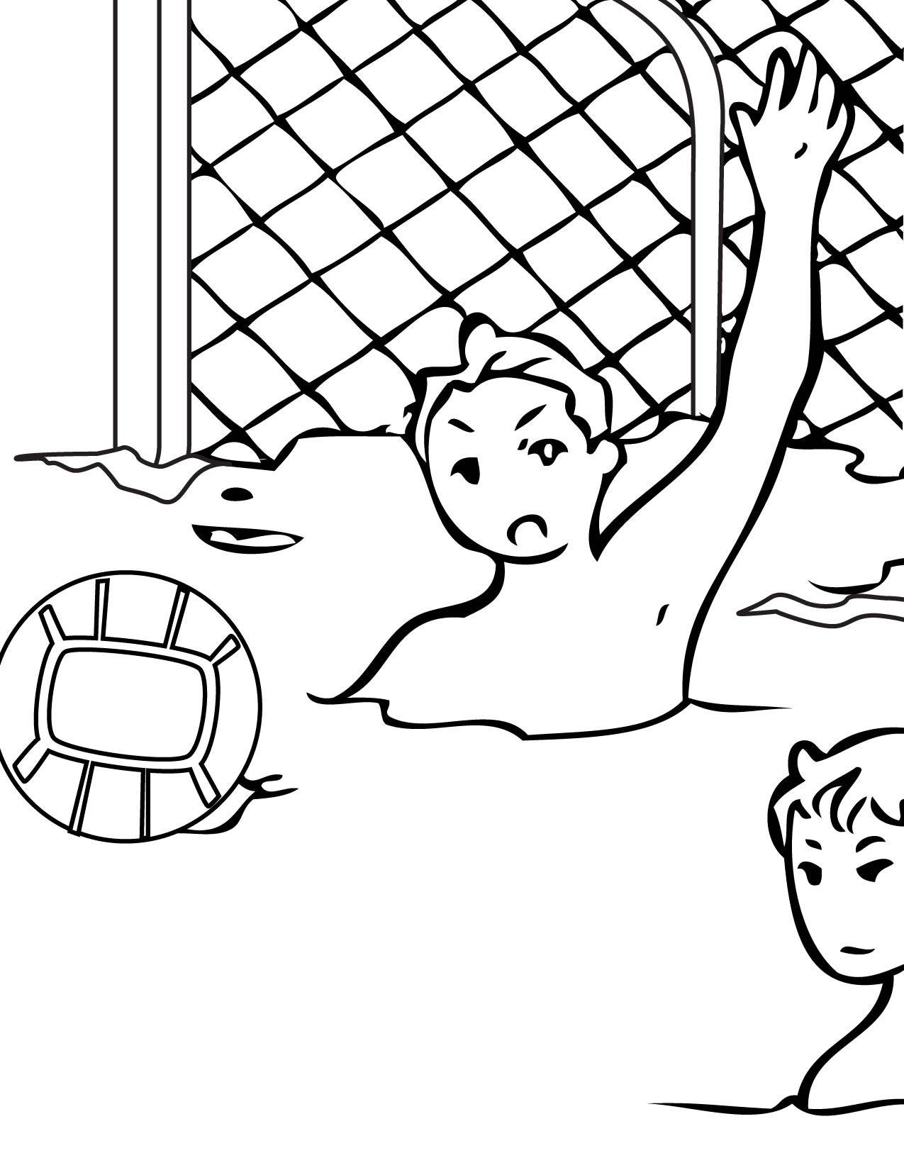 waterpolo coloring pages for kids