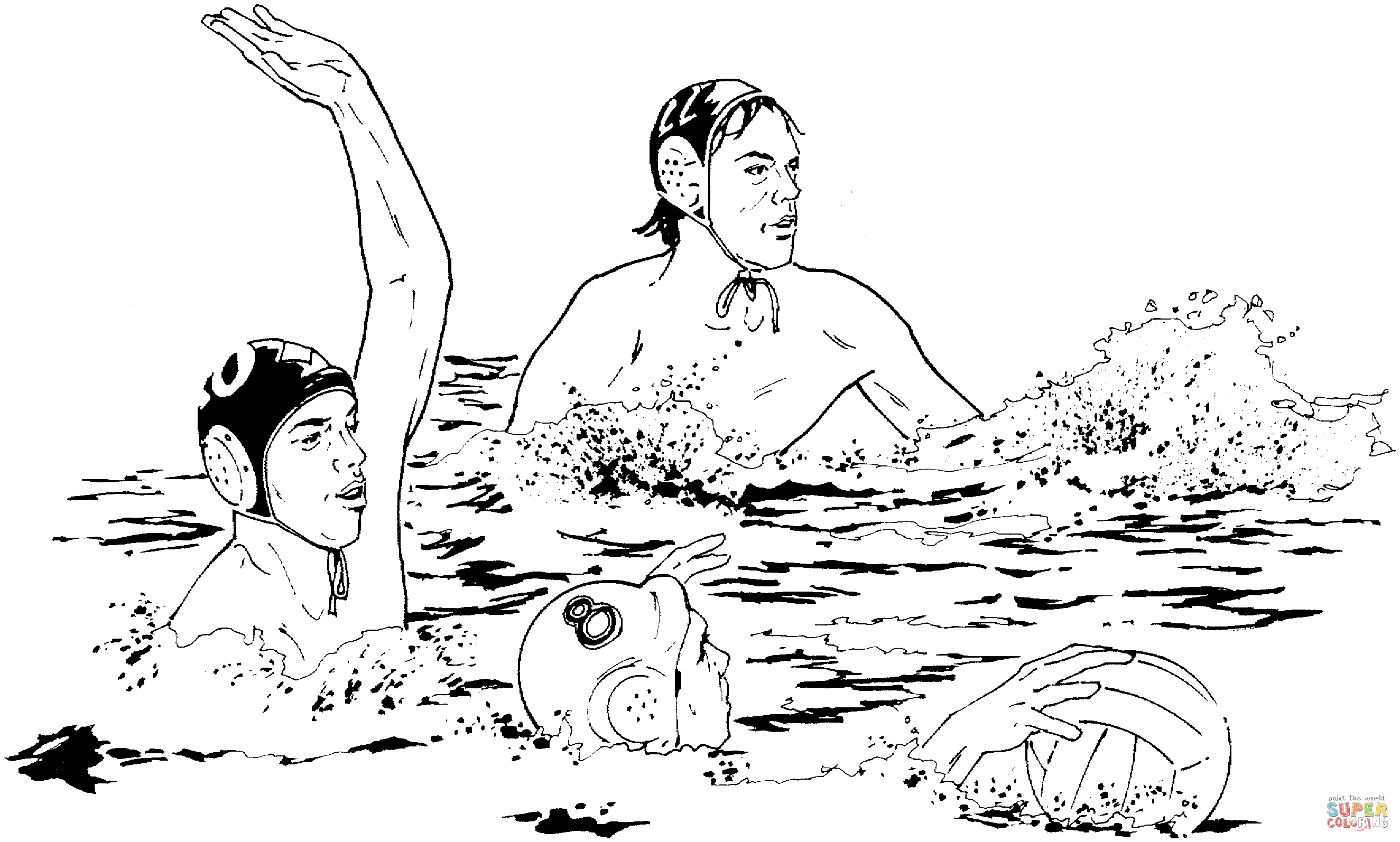 waterpolo coloring pages