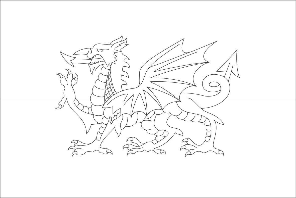welsh dragon coloring pages