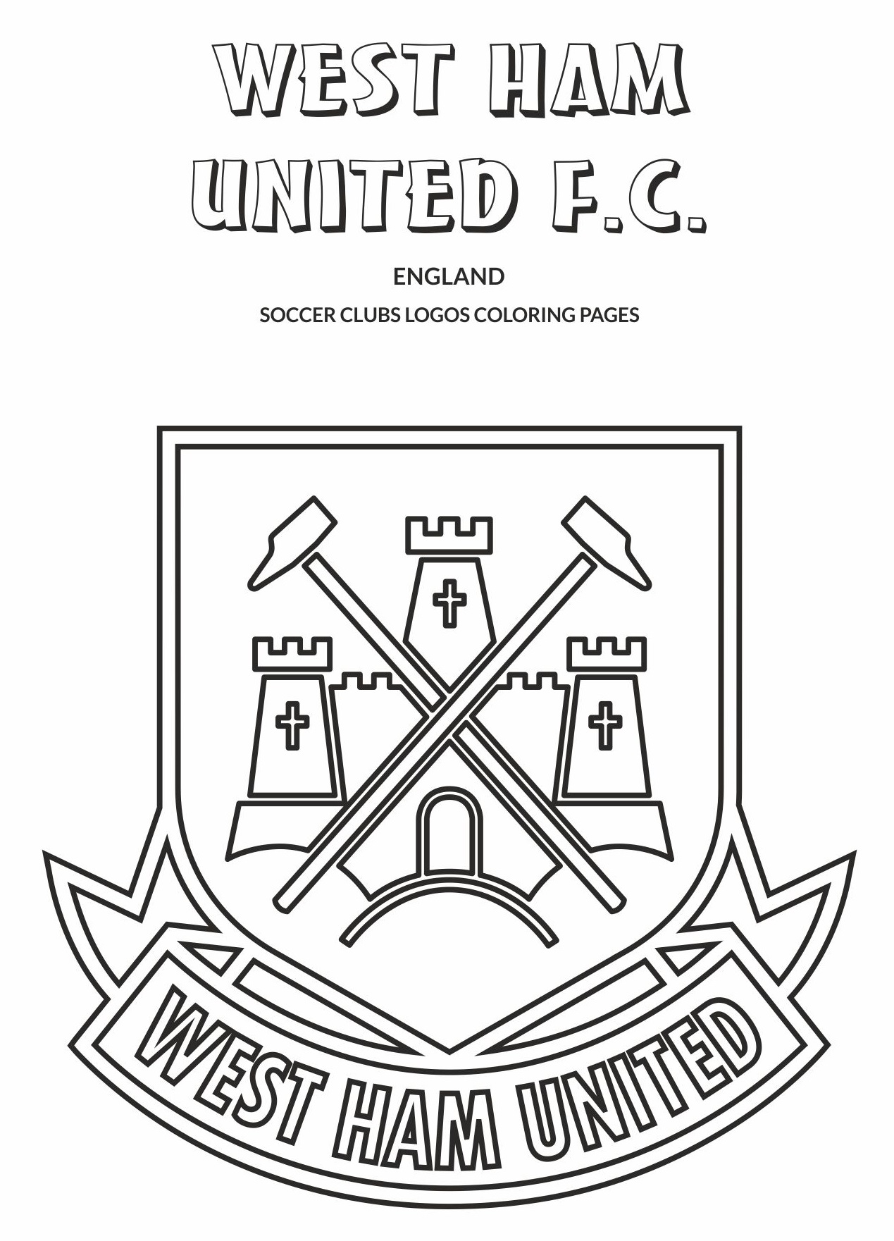 west ham united old logo coloring pages