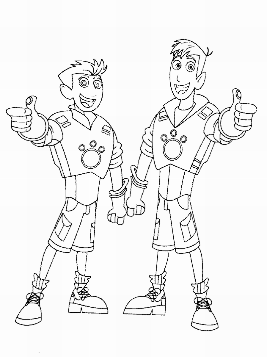 wild kratts coloring pages online