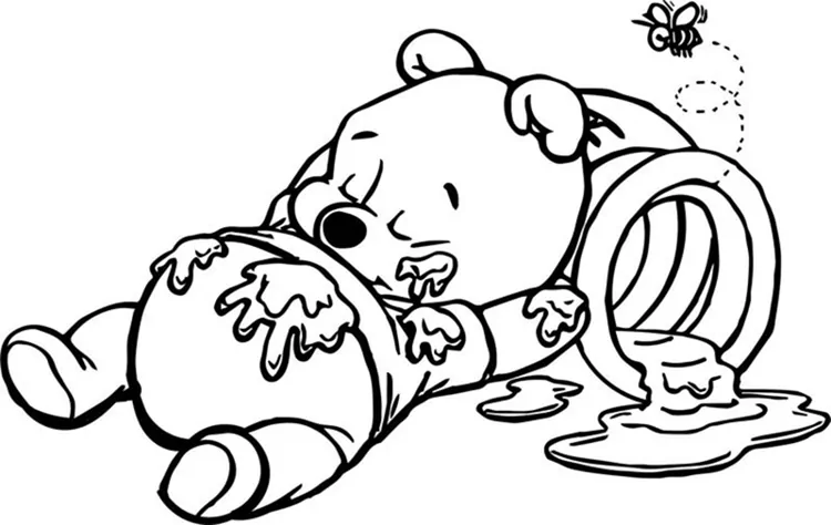cute baby winnie the pooh coloring page