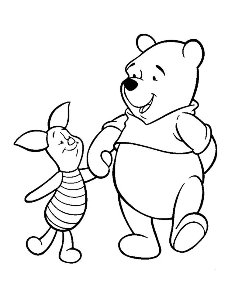 piglet and winnie the pooh coloring pages