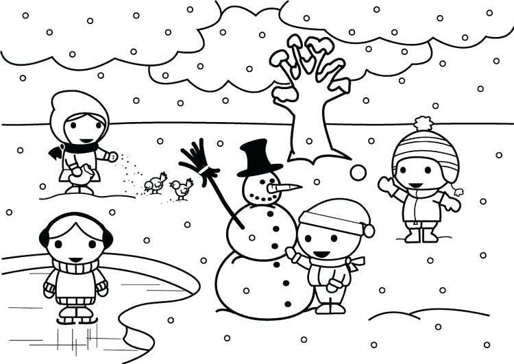 winter coloring pages for kids