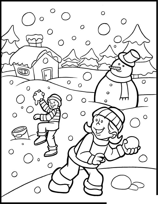 winter coloring pages free