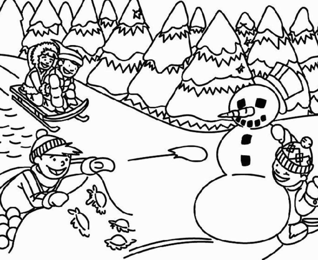 winter time coloring pages