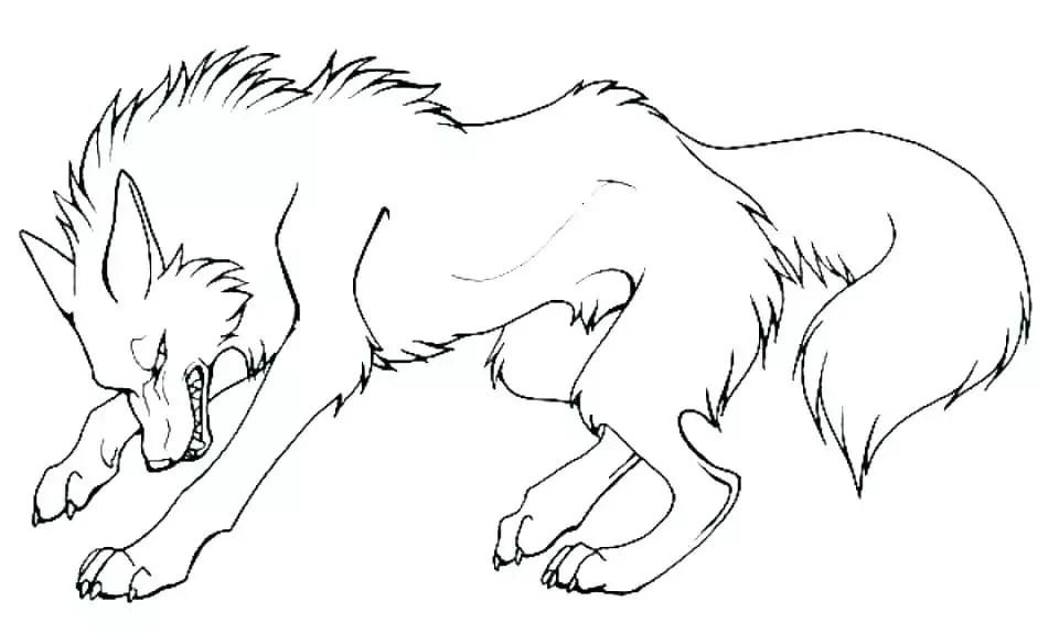 wolf coloring pages realistic