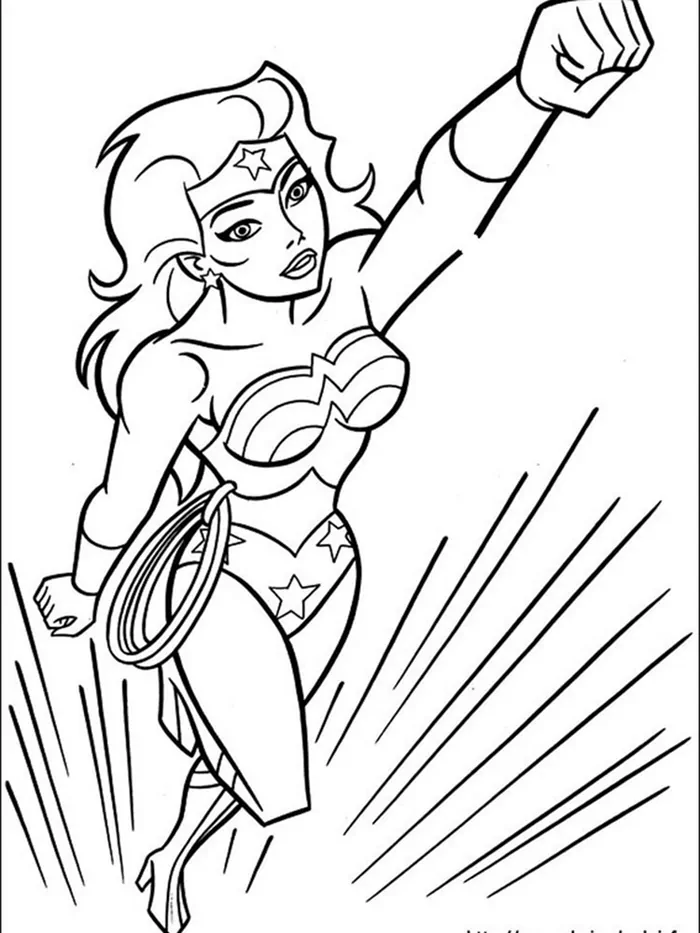 pictures of wonder woman to color