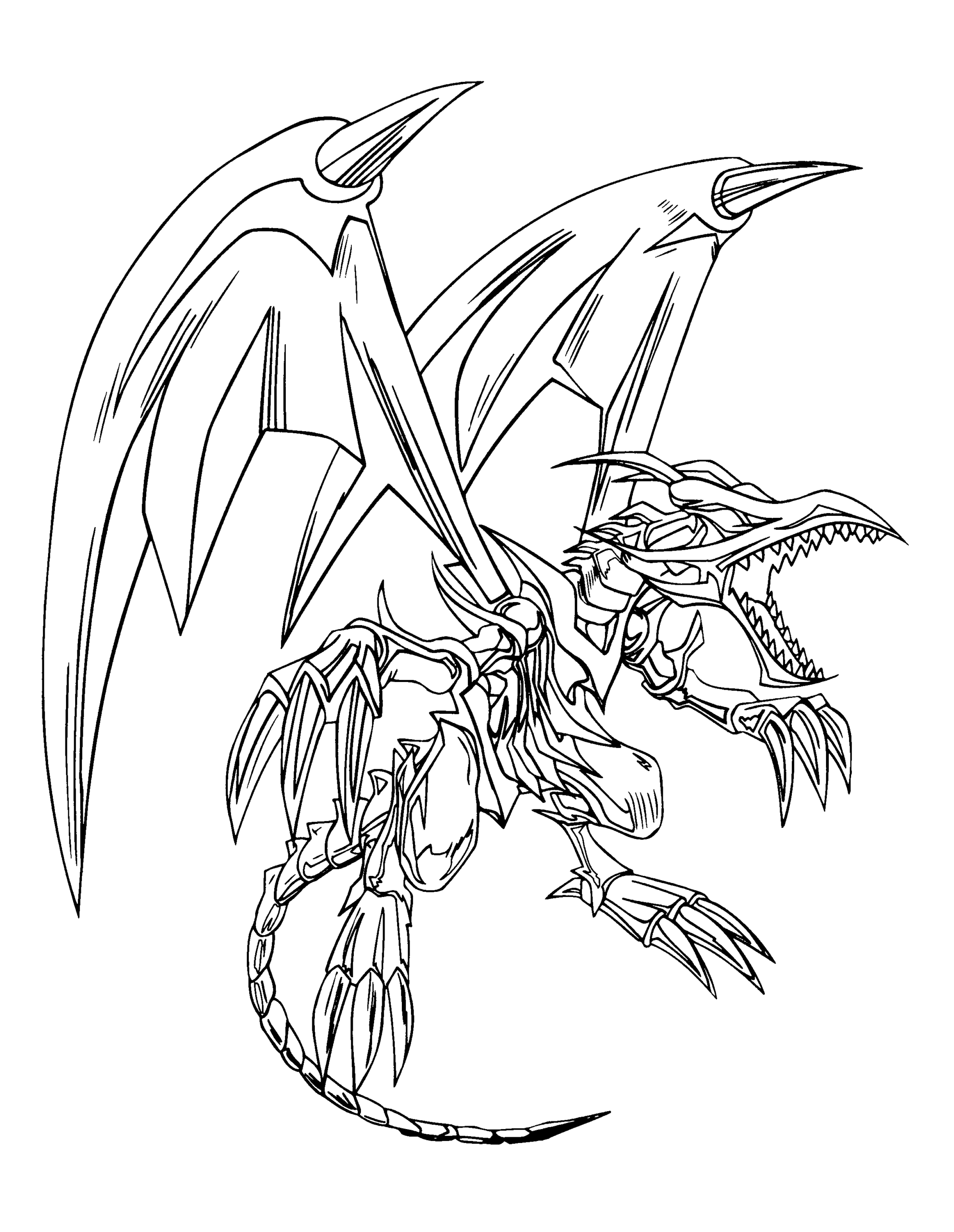 yugioh blue eyes white dragon coloring pages