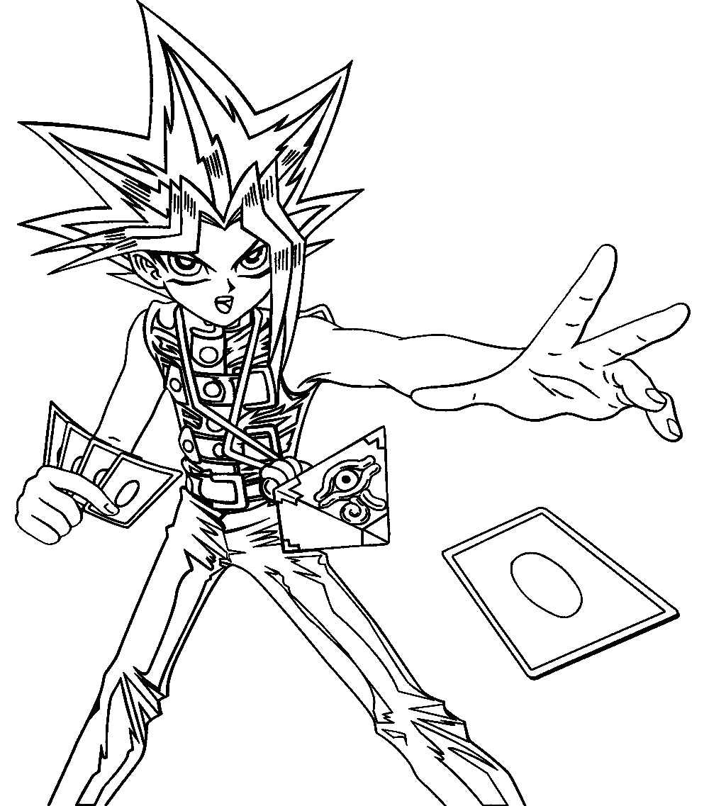 yugioh coloring pages easy