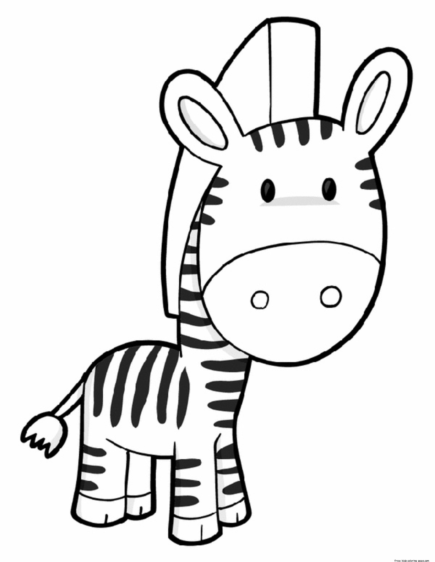 cute zebra coloring pages