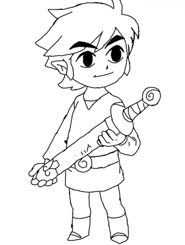 zelda coloring pages to print