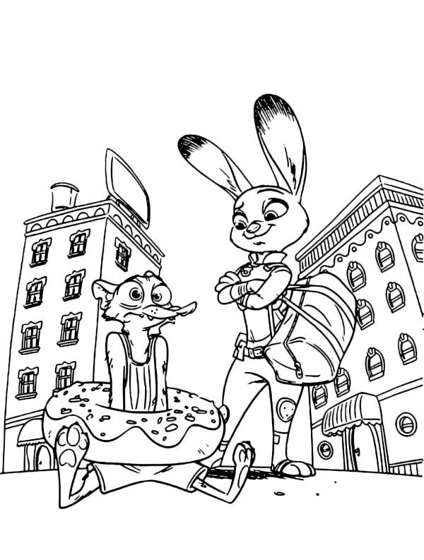zootopia coloring pages printable