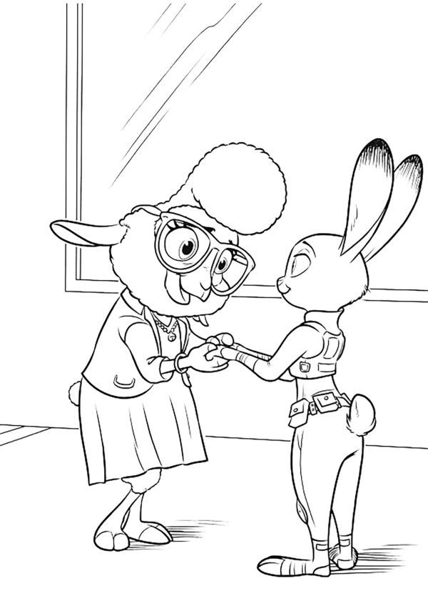 zootopia coloring pages to print